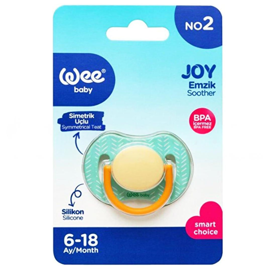 Wee Baby Joy Simetrik Uçlu Emzik No: 2 - Yeşil