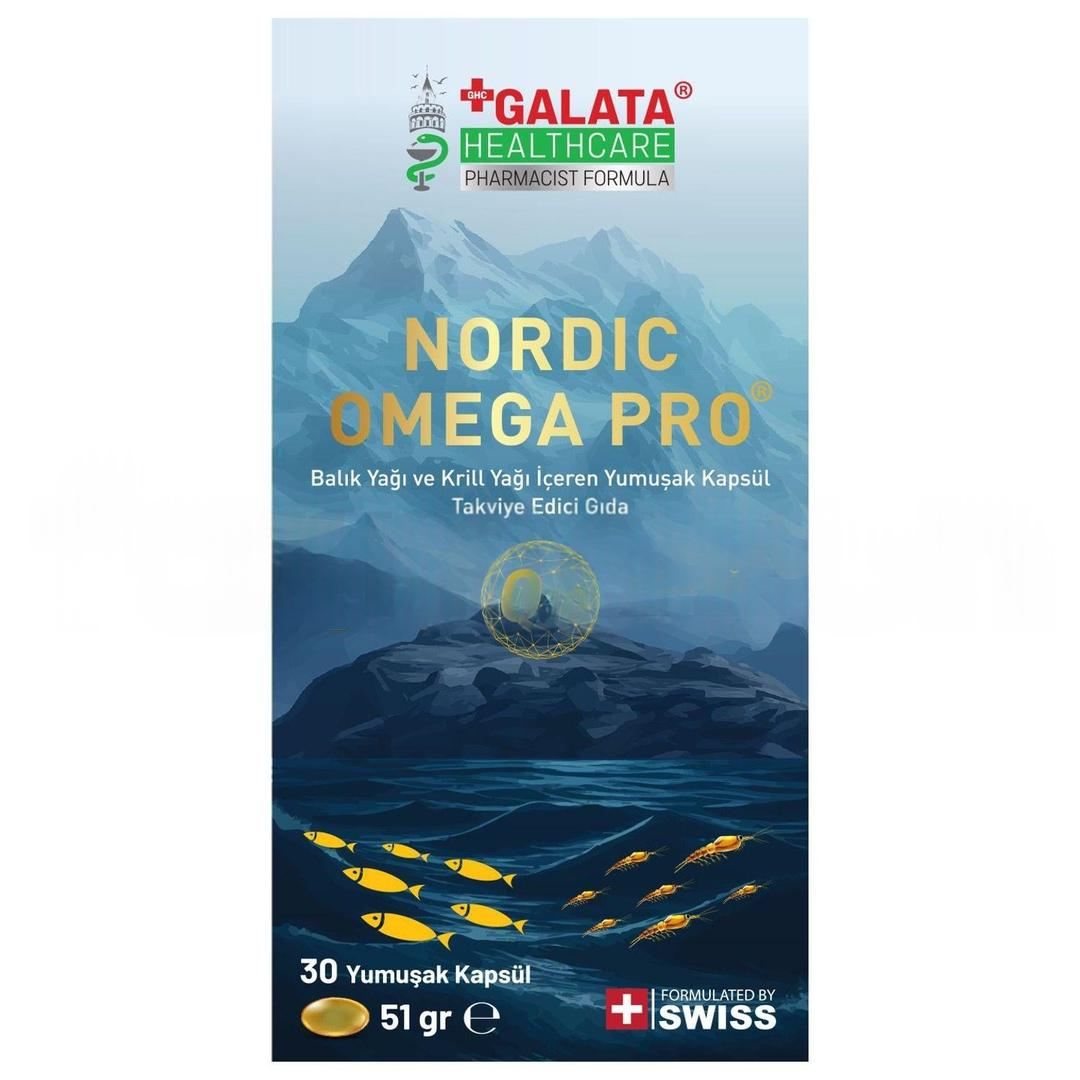 Galata Healthcare Nordic Omega Pro Krill Omega-3 Q10 Astaksantin 30 Kapsül