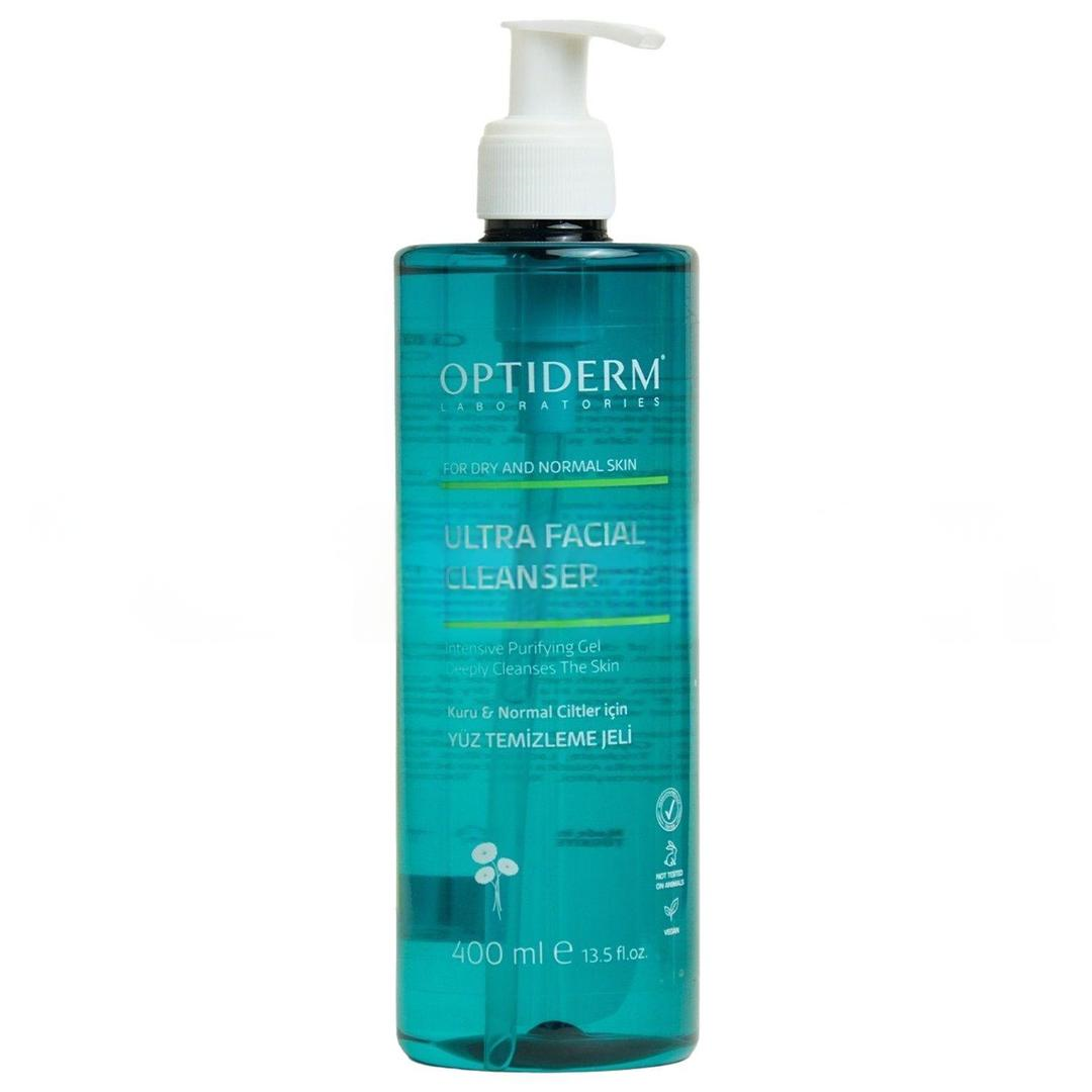 Optiderm Cilt Temizleme Jeli Kuru ve Normal Ciltler İçin Yüz Temizleme Jeli 400 ml