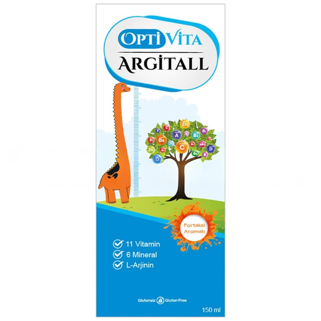 Optivita Argitall Çocuklar İçin L-Arjinin Multivitamin ve Mineral İçeren Takviye Edici Gıda 150 ml