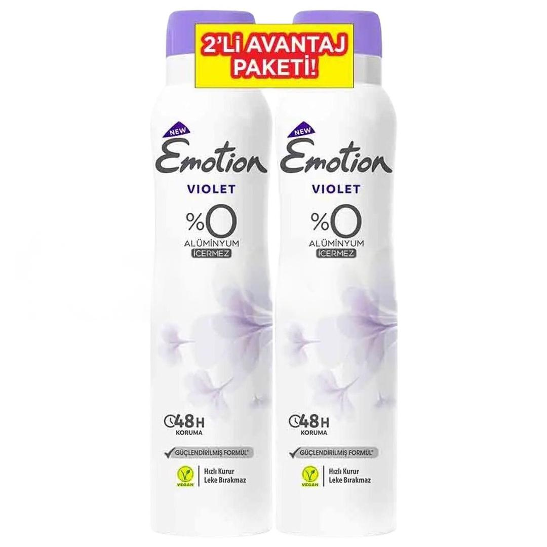 Emotion Violet Kadın Sprey Deodorant 150 ml - 2 Adet