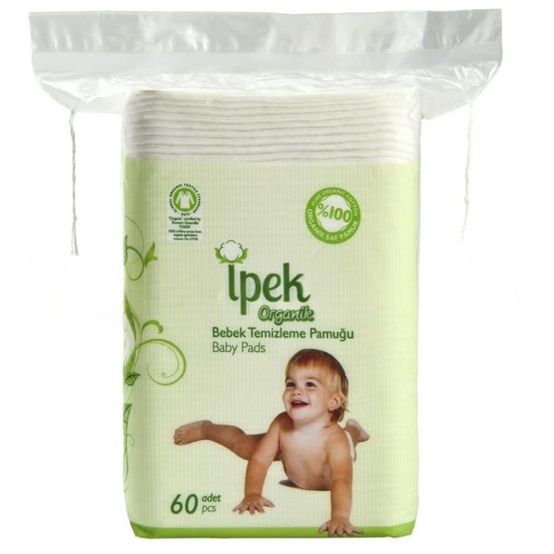 İpek Organik Bebek Temizleme Pamuğu 60'lı
