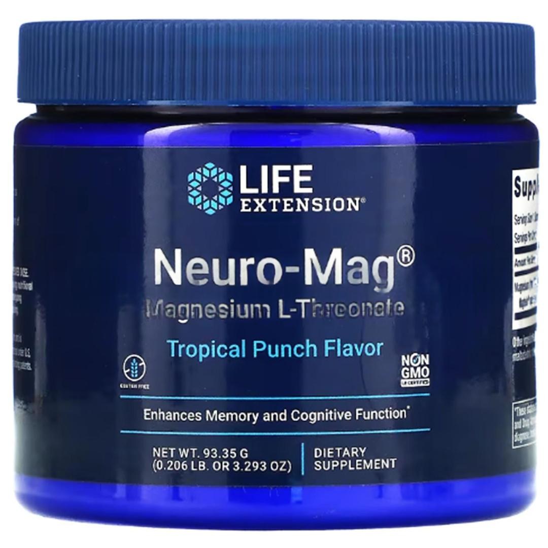 Life Extension Neuro-Mag Magnesium L-Threonate Tropical Punch 3,293 oz 93,35 gr - İthal