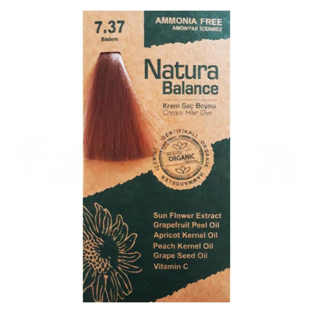 Natura Balance Organik Krem Saç Boyası 60 ml - 7.37 Badem
