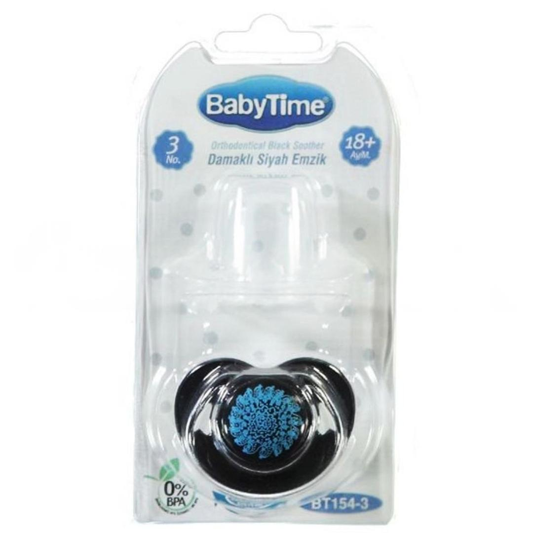 Baby Time BT154-3 Silikon Damaklı Emzik No: 3 - Siyah