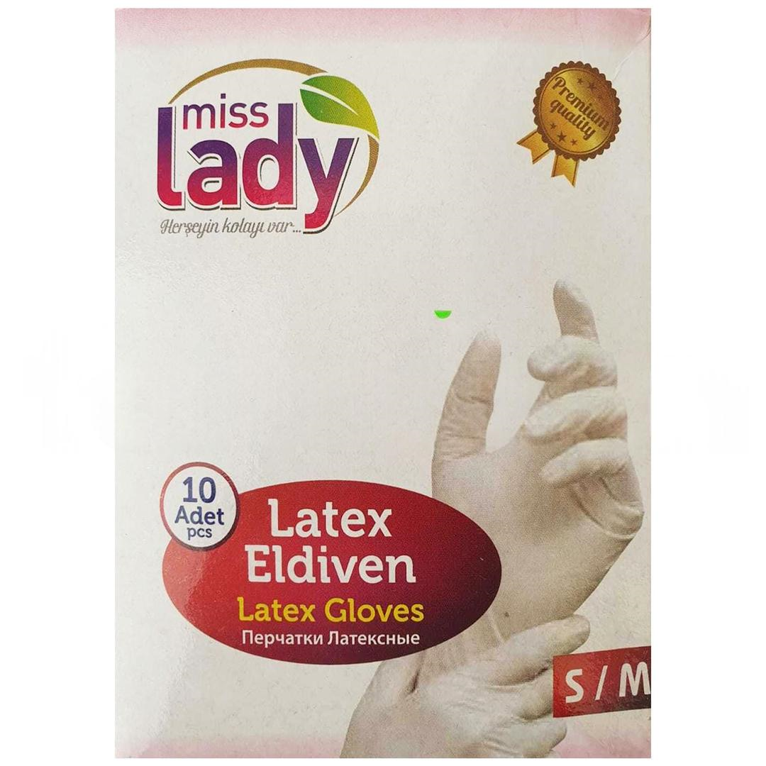 Miss Lady Latex Eldiven S-M 10'lu