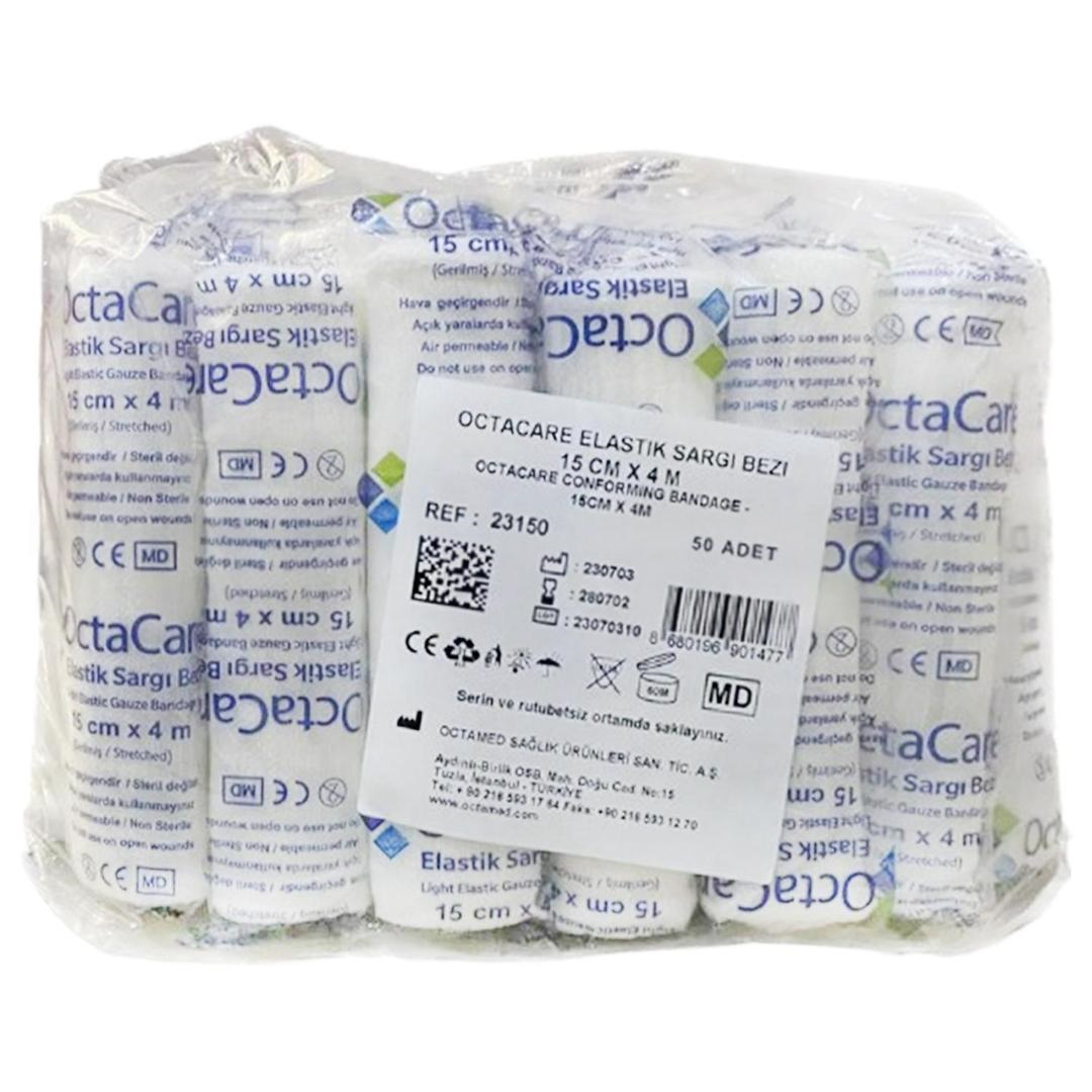 Octacare Elastik Sargı Bezi 15 cm x 4 m 50 li