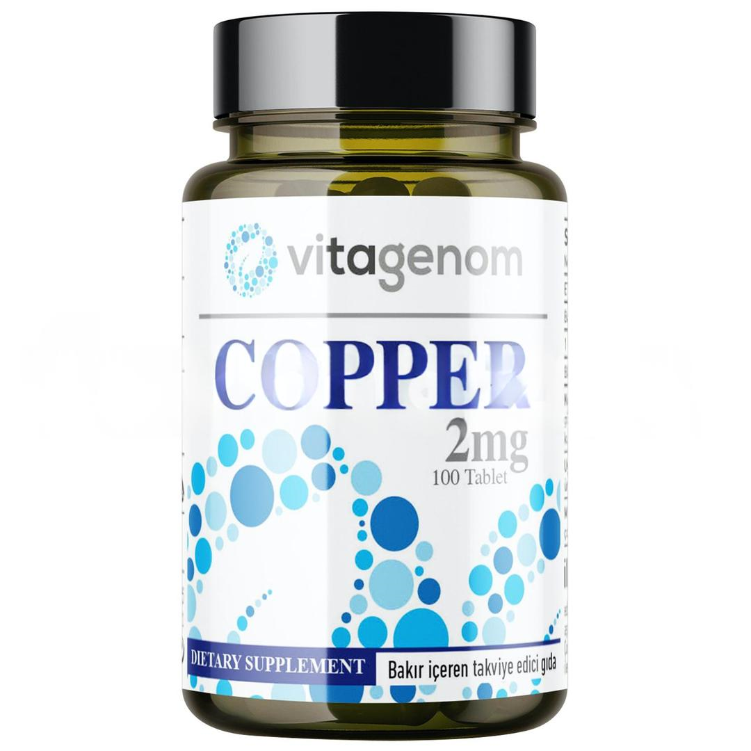 Vitagenom Copper 2 mg Bakır 100 Tablet