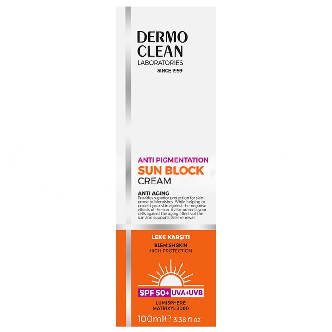 Dermo Clean Anti Pigmentasyon Sun Block Cream Leke Karşıtı Güneş Kremi Spf 50+ 100 ml