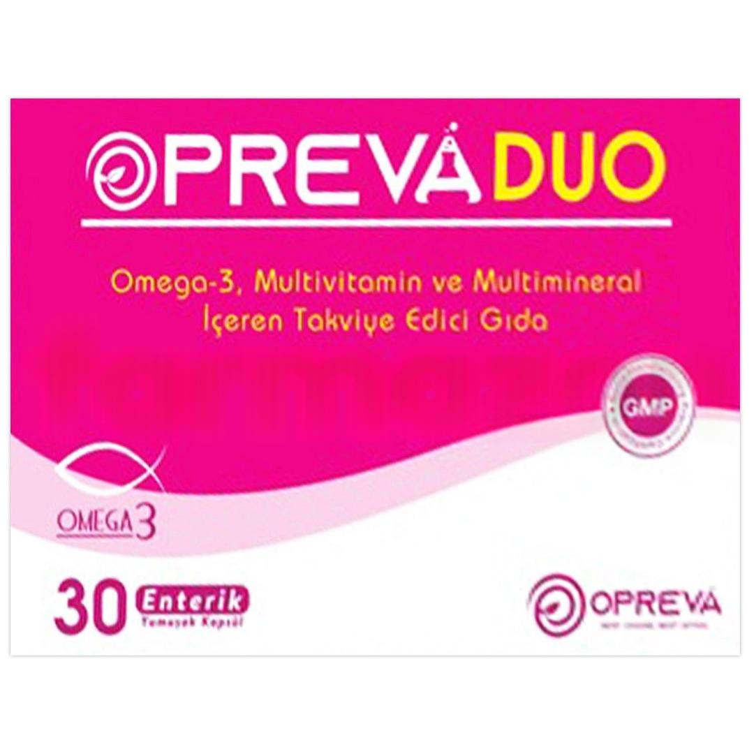 Opreva Duo Omega 3 Multivitamin Multimineral 30 Yumuşak Kapsül 30'lu
