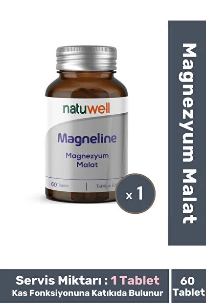 NatuWell Magneline Magnezyum Malat İçeren 60 Tablet