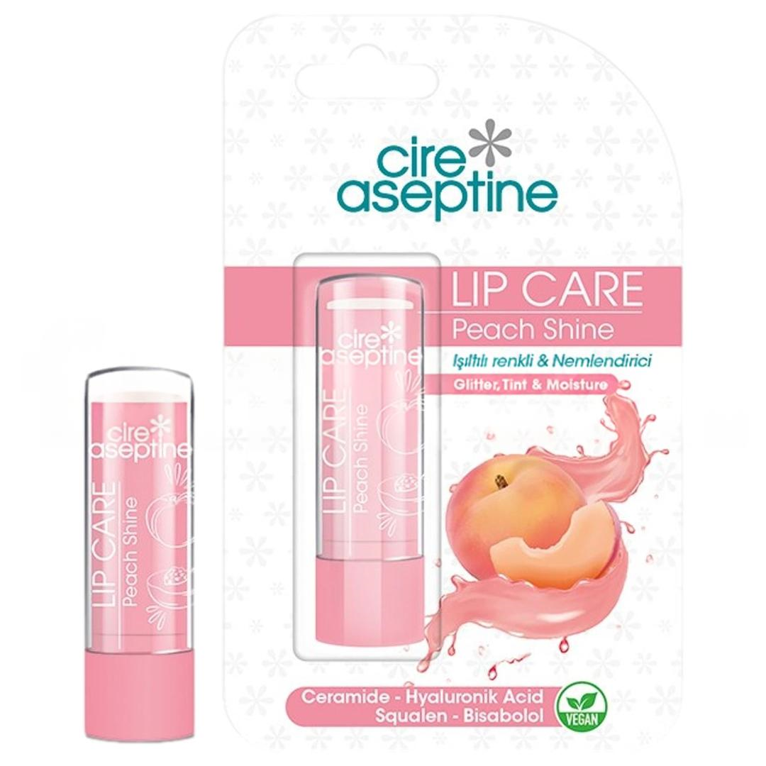 Cire Aseptine Lip Care Peach Shine Renkli Dudak Bakım Kremi 4,5 gr