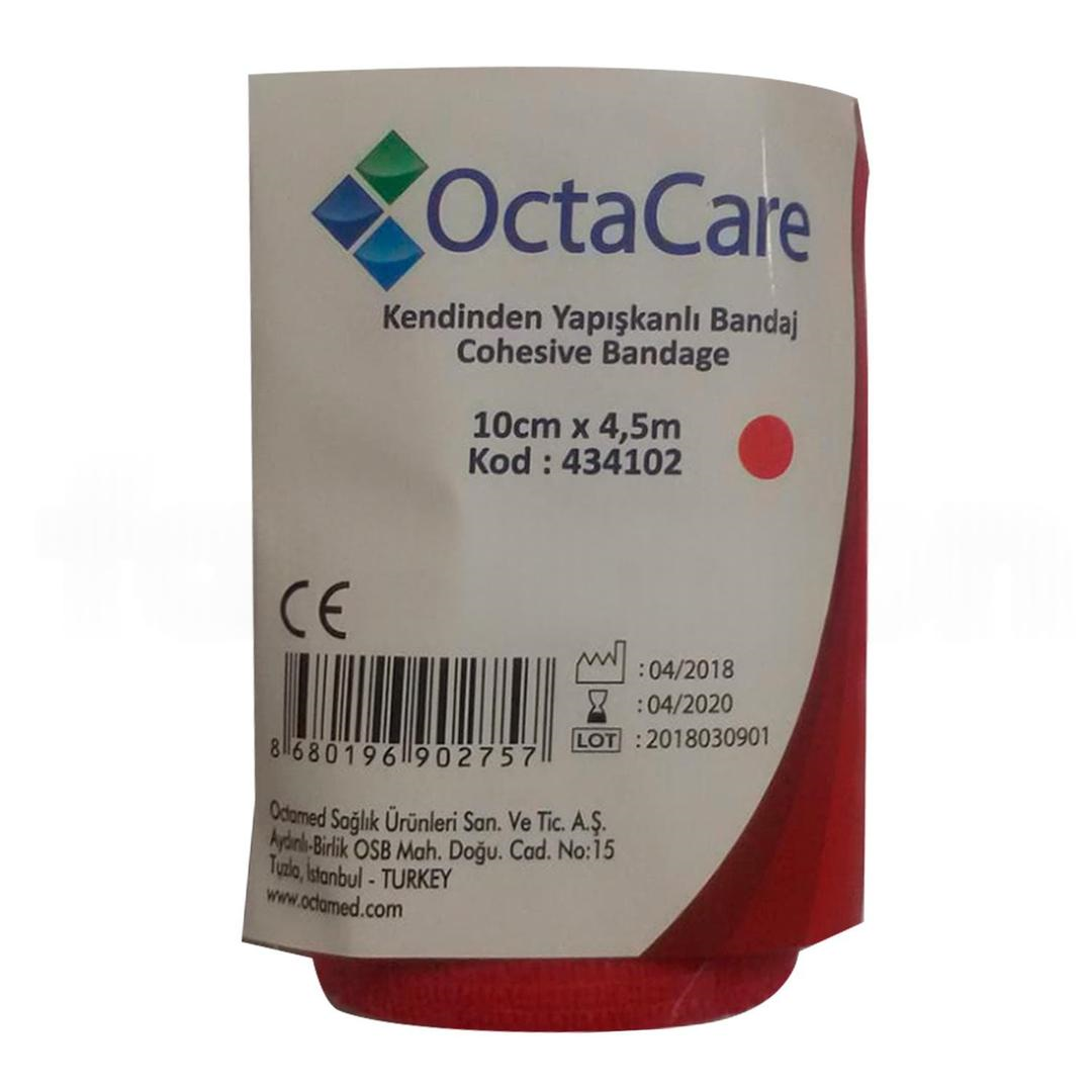 Octacare Kendinden Yapışkanlı Bandaj 10cm x 4,5m - Kırmızı