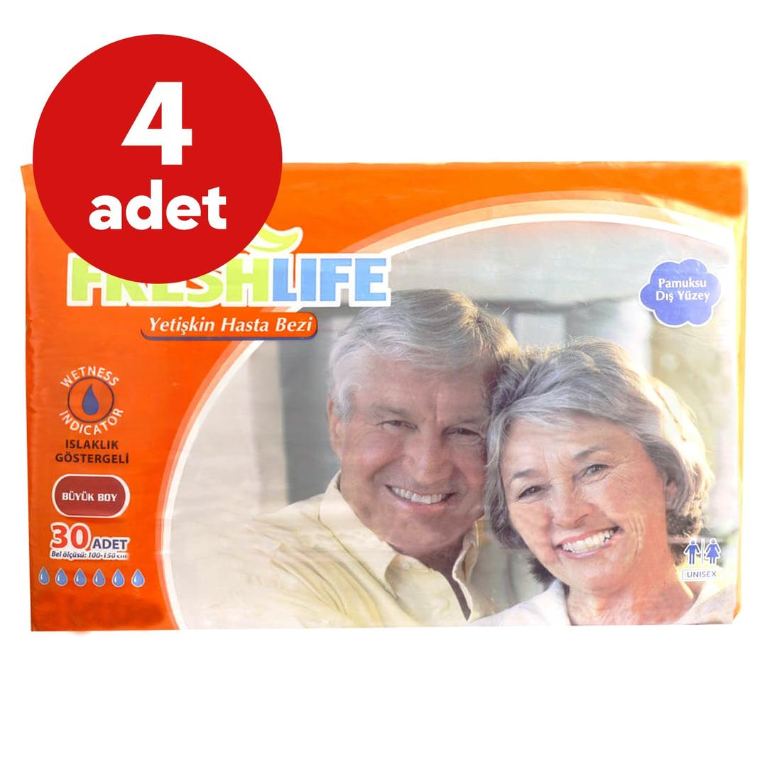 Freshlife Belbantlı Hasta Bezi Islaklık Göstergeli Large 30'lu - 4 Adet