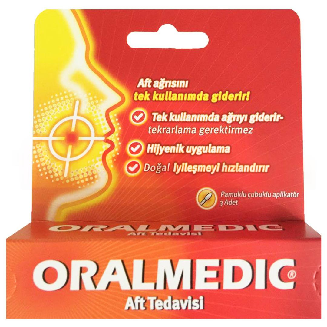Oralmedic Aft Tedavisi 3 Adet Çubuklu Aplikatör