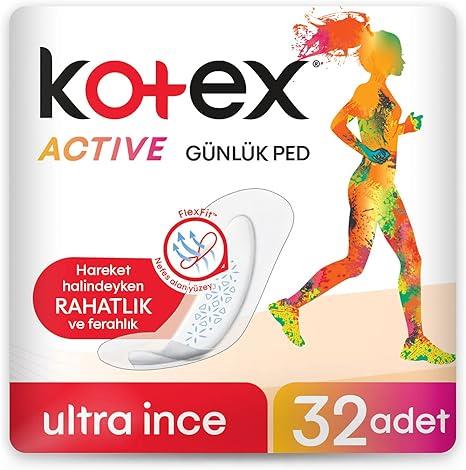 KOTEX ACTIVE GÜNLÜK PED 32'Lİ
