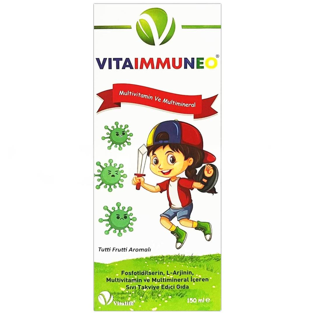 Vitalife Vitaimmuneo Tutti Frutti Aromalı Sıvı Takviye Edici Gıda 150 ml
