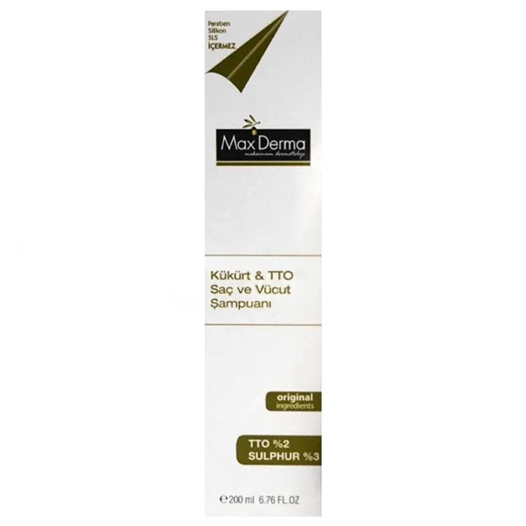 Maxderma Kükürt Tto Saç ve Vücüt Şampuanı 200 ml