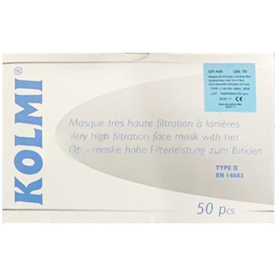 Kolmi 3 Katlı Bağlamalı Cerrahi Maske Telli 50'li