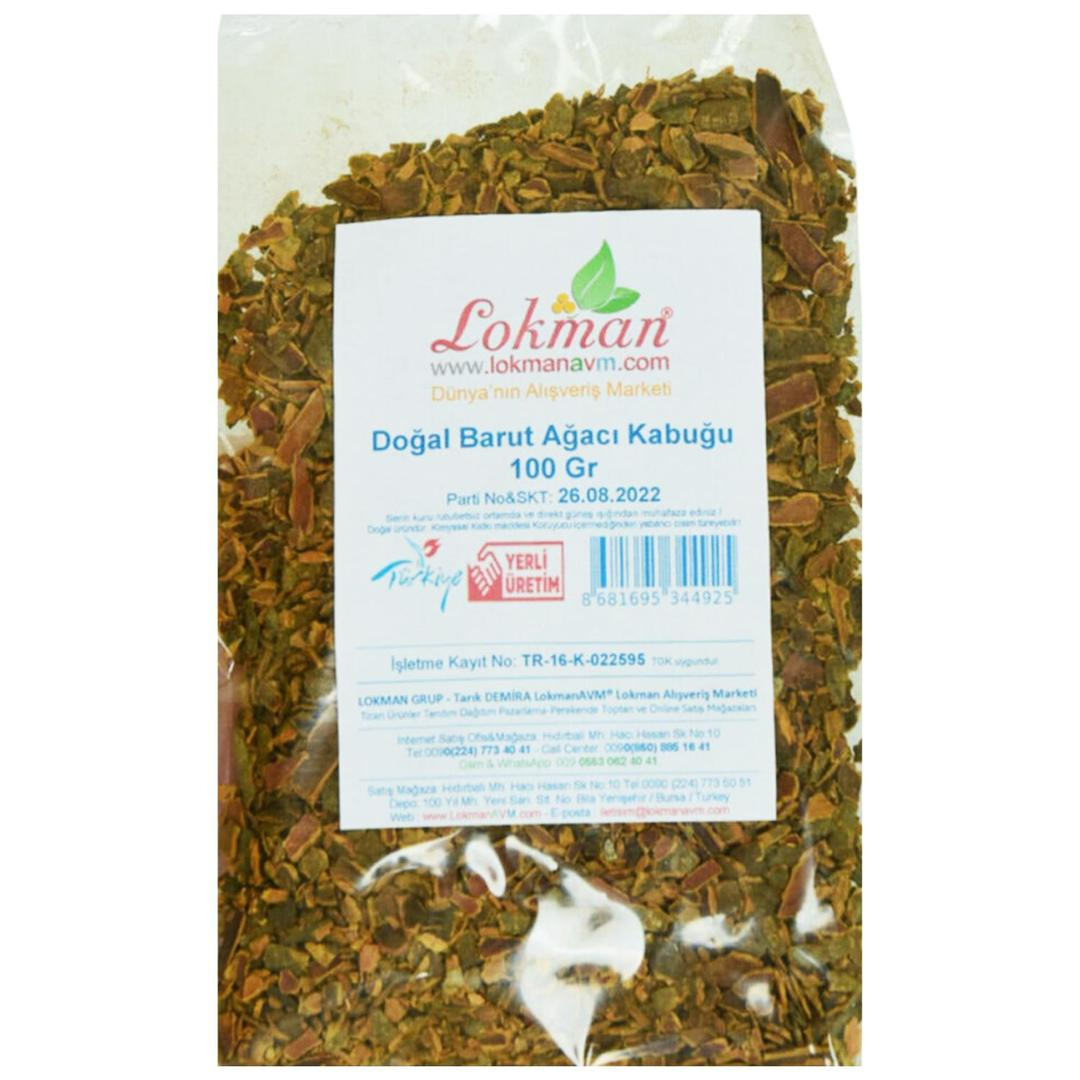 Lokmanavm Doğal Barut Ağacı Kabuğu 100 gr