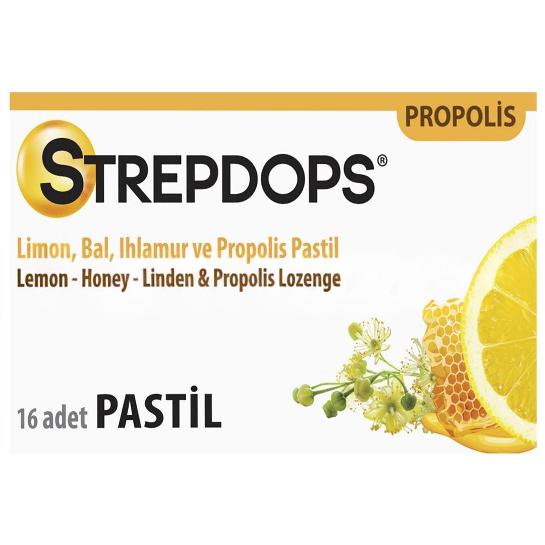 Strep-Dops Limon Aromalı Bal 16 Pastil
