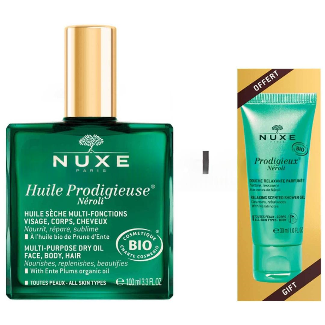 Nuxe Huile Prodigieuse Neroli Bio 100 ml + Shower Gel Organic 30 ml