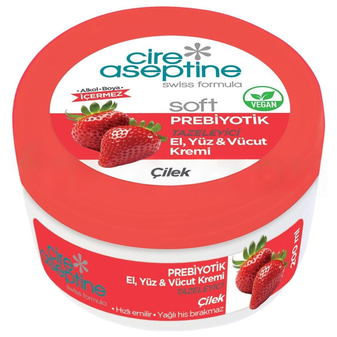 Cire Aseptine Soft Çilek Özlü Nemlendiricili Prebiyotik Krem 200 ml