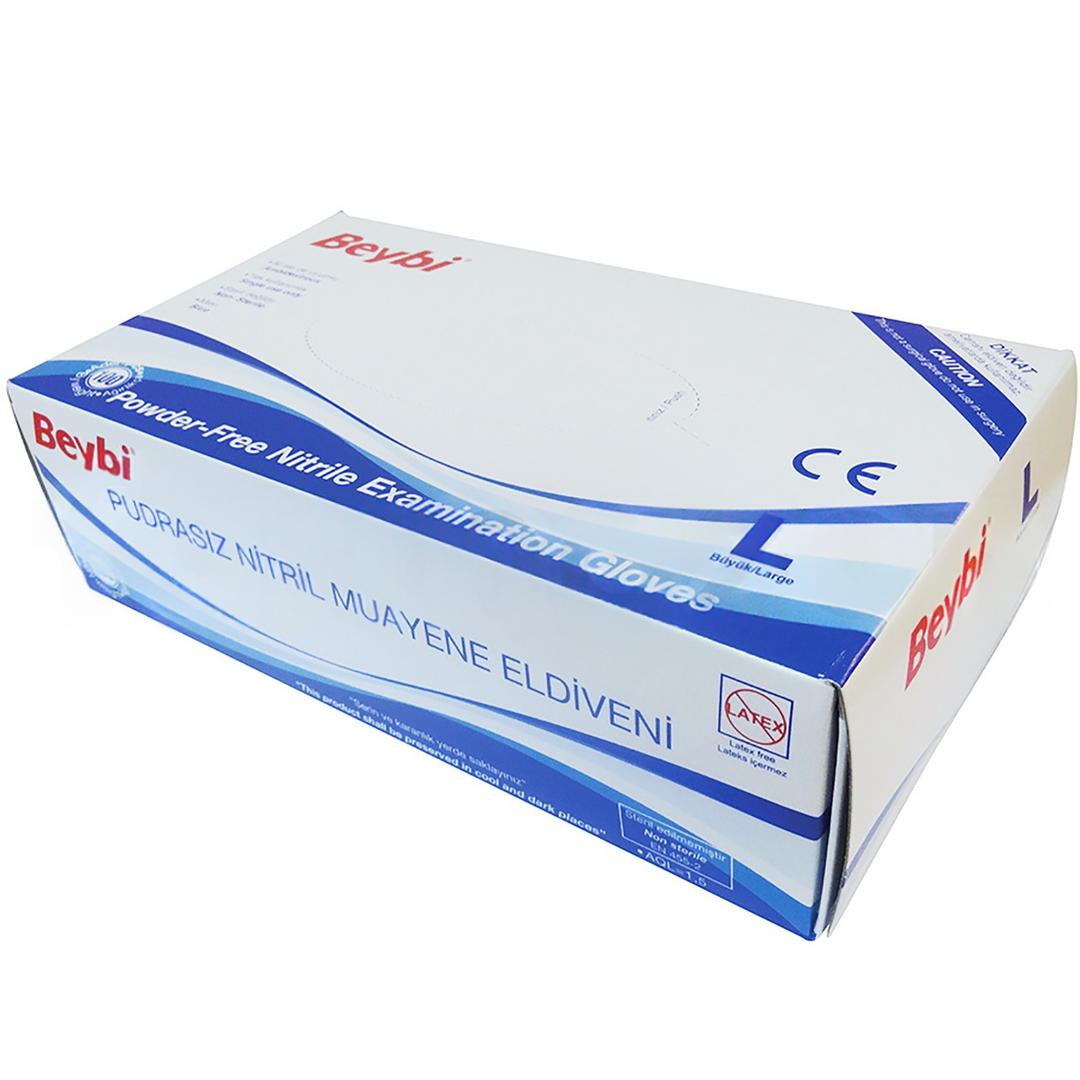 Beybi Nitril Muayene Eldiveni Large 100'lü