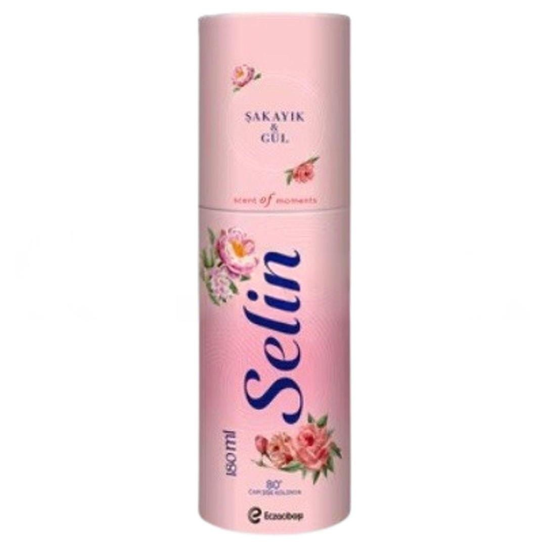 Selin Şakayık Gül Cam Şişe Özel Kutulu Kolonya 180 ml