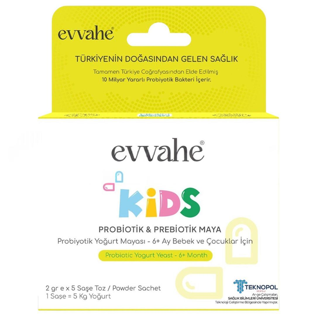 Evvahe Doğal Probiyotik Yoğurt Mayası Kids 2 gr x 5 Şase