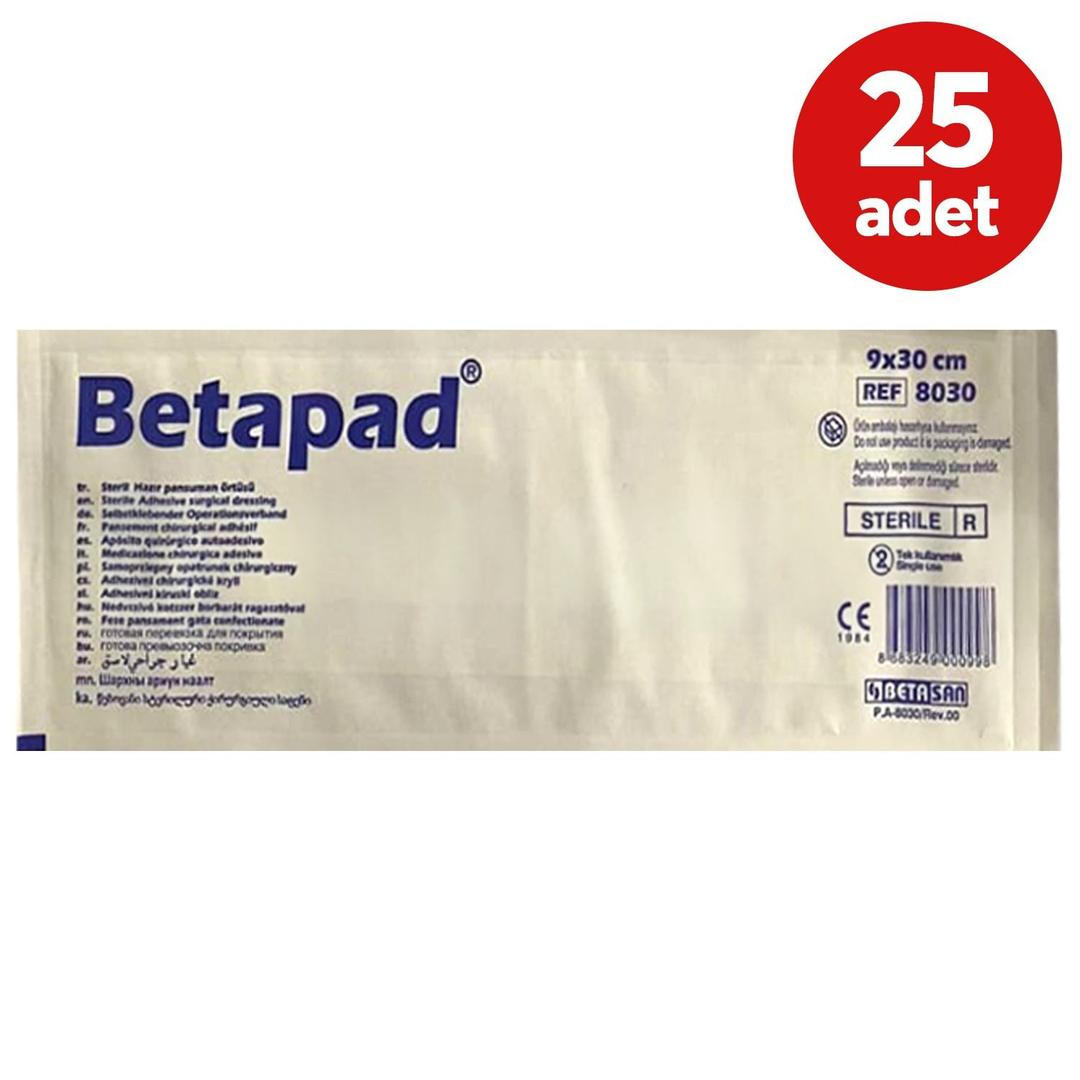 Betapad Hazır Pansuman Örtüsü 9 x 30 cm 25'li