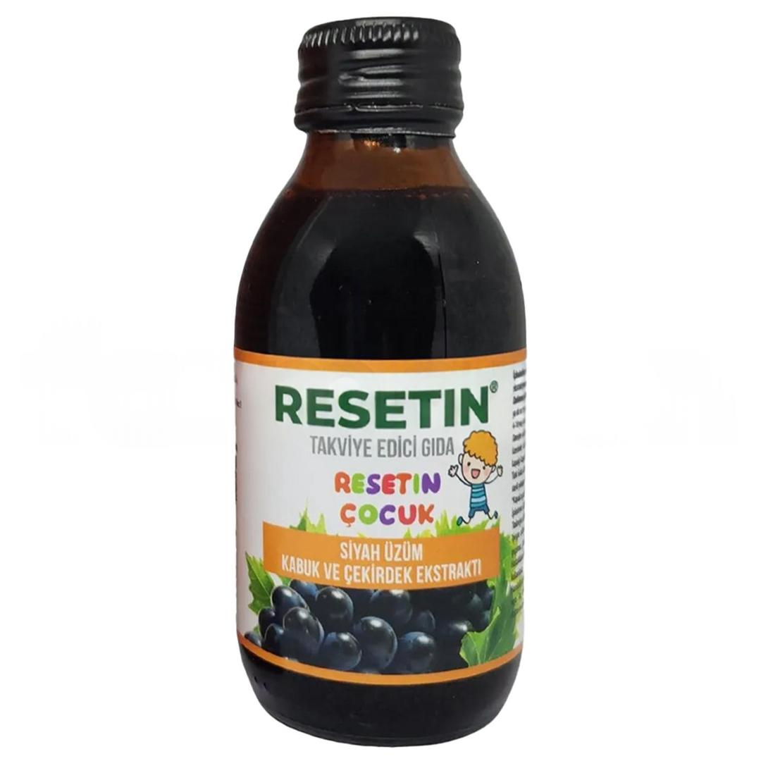 Resetin Çocuk Siyah Üzüm Kabuk ve Çekirdek Ekstraktı 125 ml