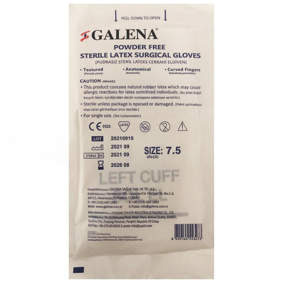 Galena Lateks Pudrasız Steril Cerrahi Eldiven Çift No: 7,5