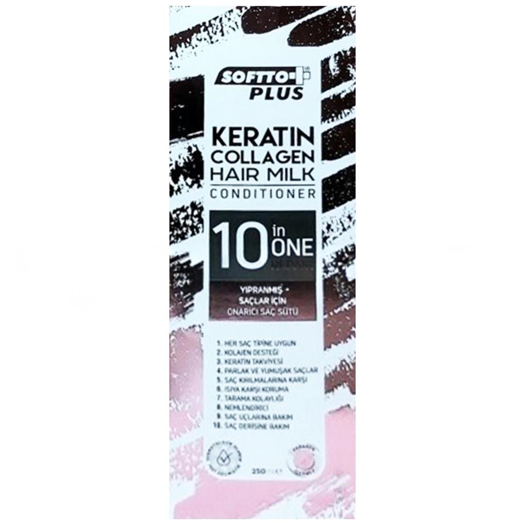 Softto Plus Saç Sütü Keratin ve Collagen Yıpranmış Saçlar İçin 250 ml