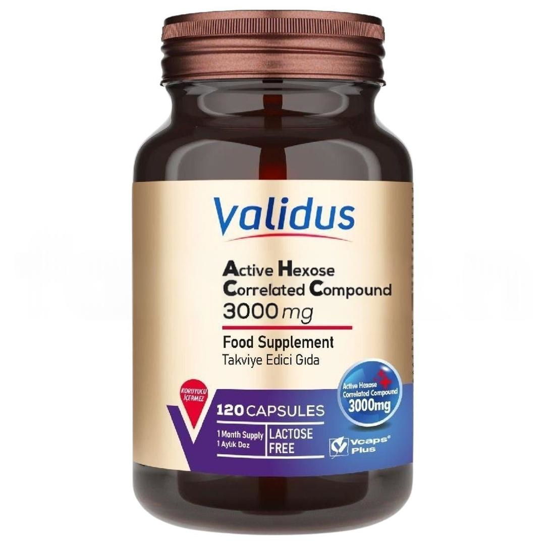Validus AHCC Active Hexose Correlated Compound 3000 mg 120 Kapsül
