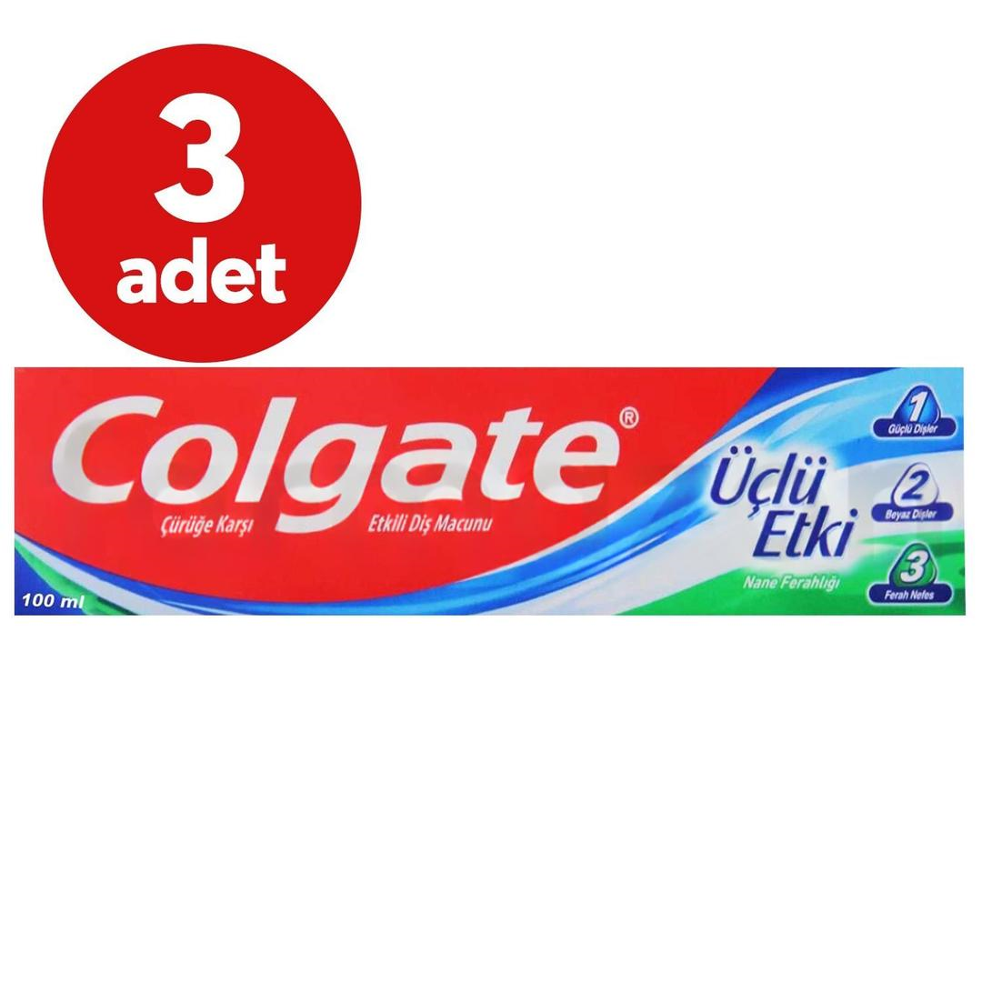 Colgate Üçlü Etki Diş Macunu 100 ml - 3 Adet