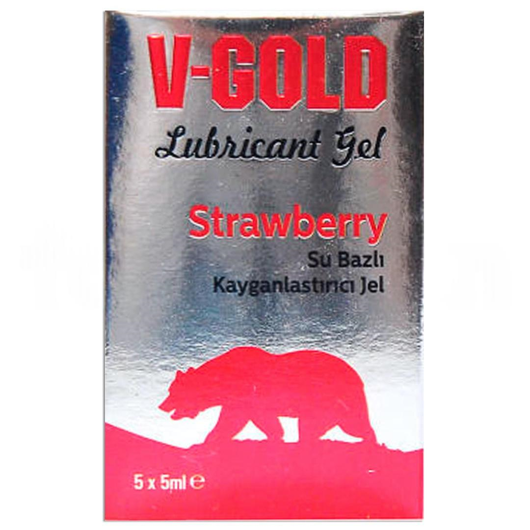 V-Gold Kayganlaştırıcı Jel Strawberry 5 x 5 ml