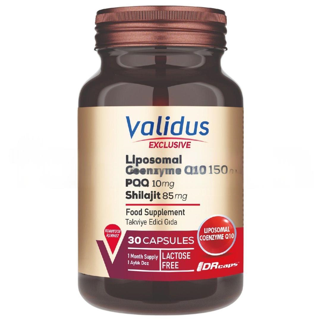 Validus Liposomal Coenzyme Q10 150 mg + PQQ + Shilajit 30 Kapsül