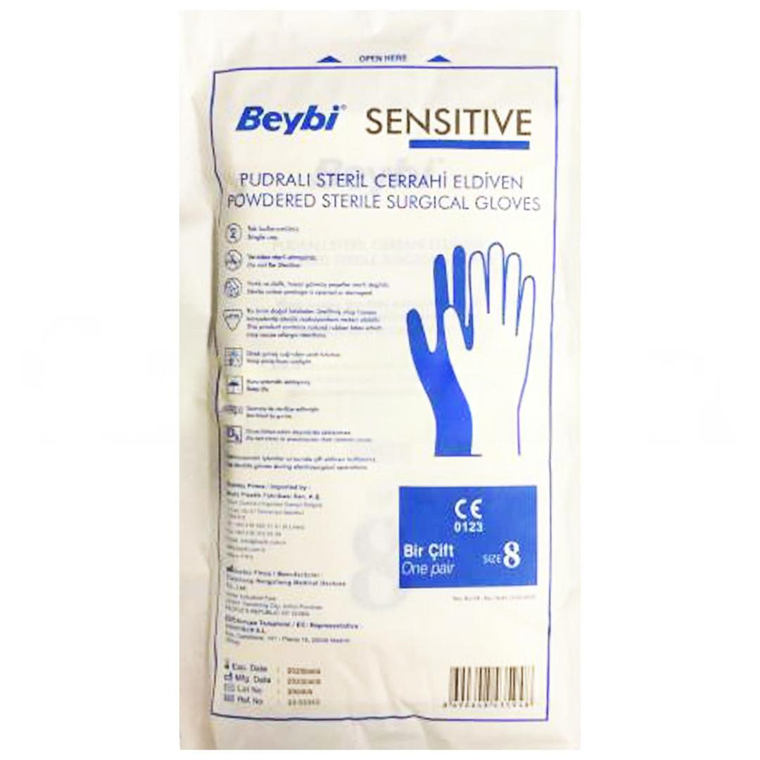 Beybi Sensitive Pudralı Steril Eldiven No: 8