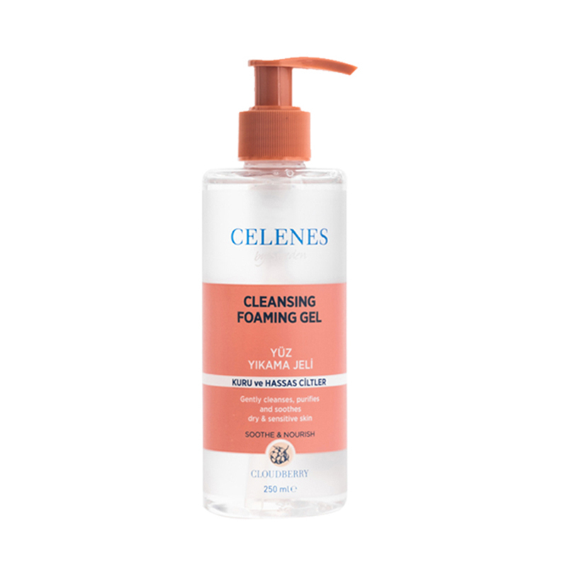 Celenes By Sweden Yoğun Nemlendirici Cloudberry Yüz Yıkama Jeli Kuru ve Hassas Ciltler 250 ml