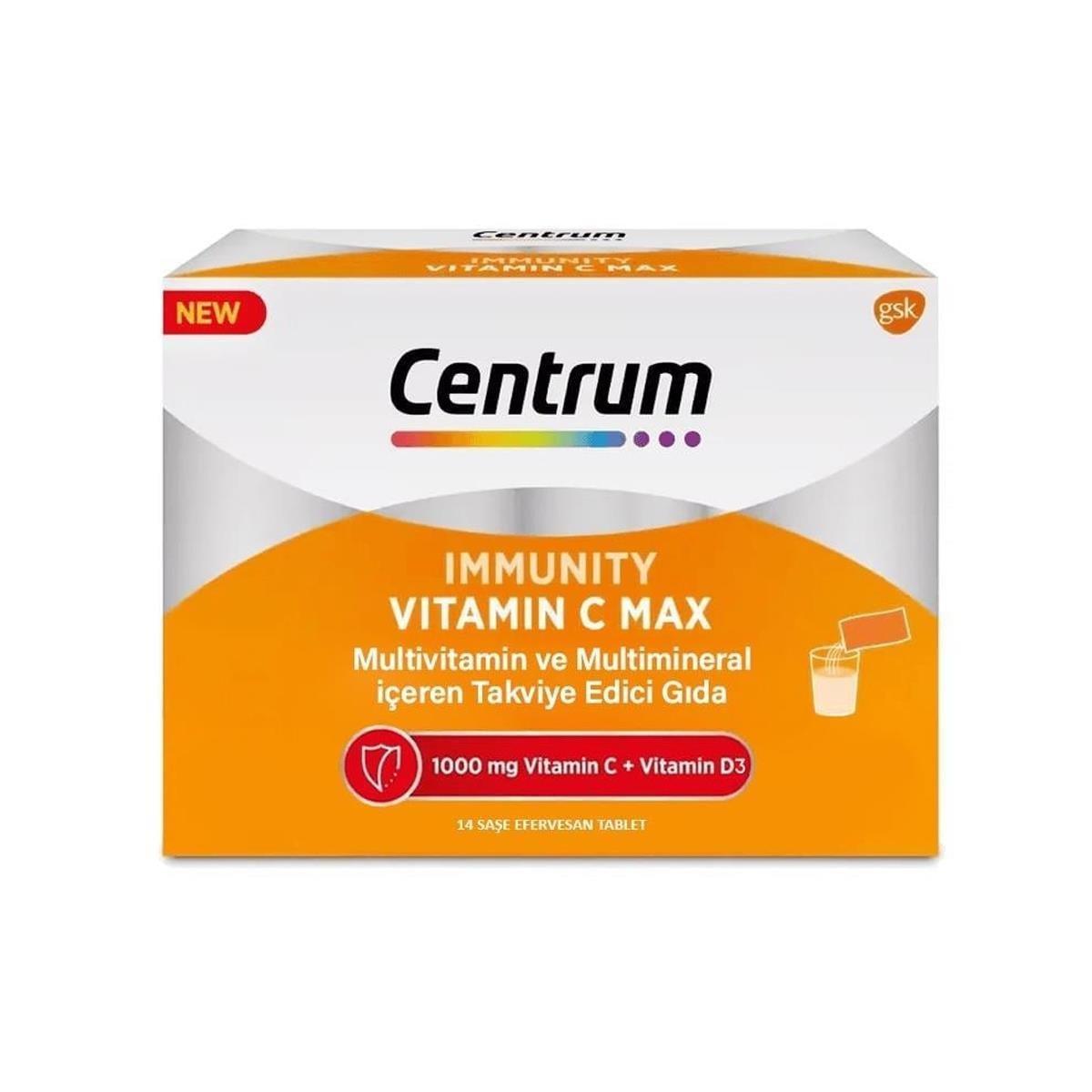 CENTRUM IMMUNITY VİTAMİN C MAX 14 SAŞE MULTİVİTAMİN MULTİMİNERAL