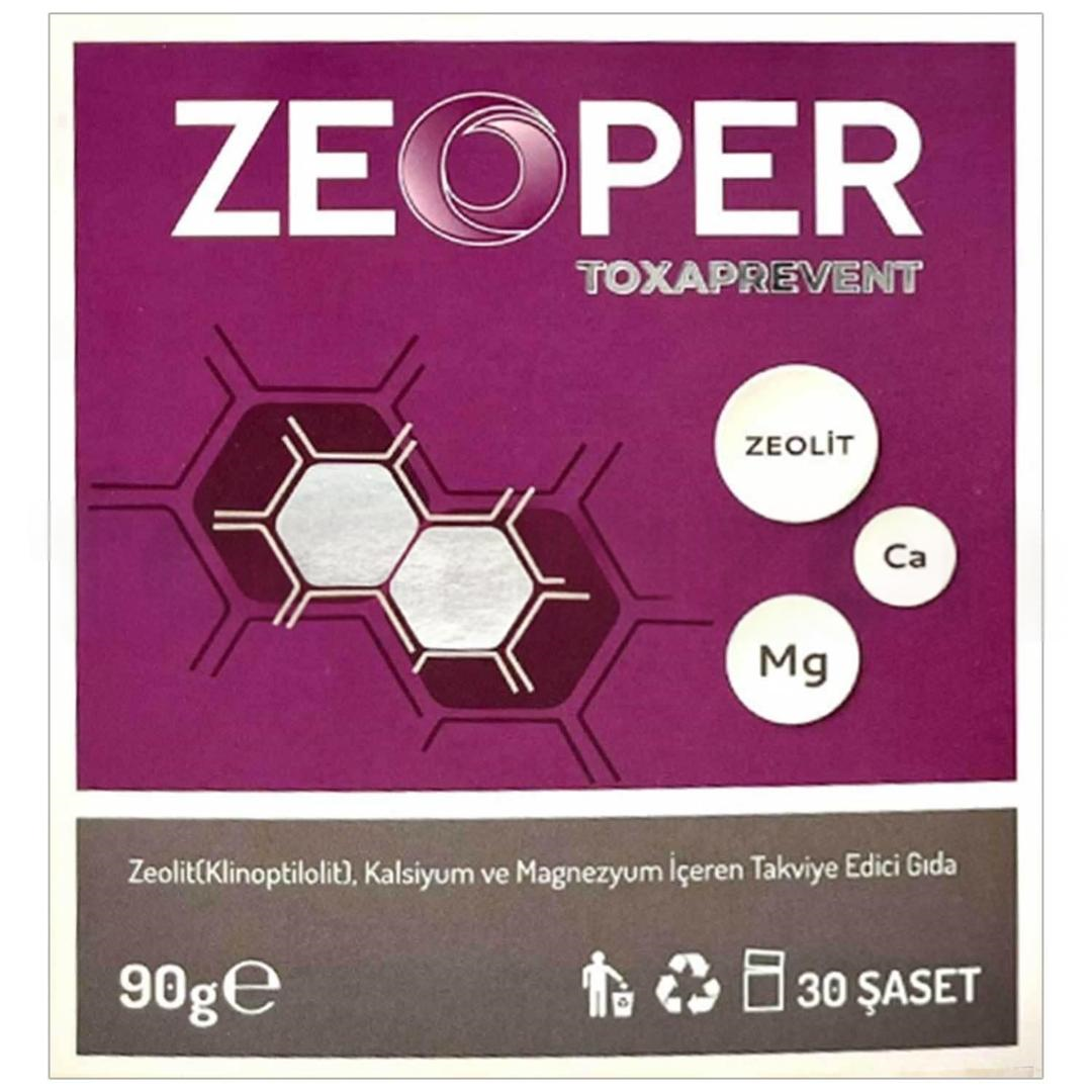 Zeoper Zeolit Kalsiyum Magnezyum İçeren Takviye Edici Gıda 30 Şase