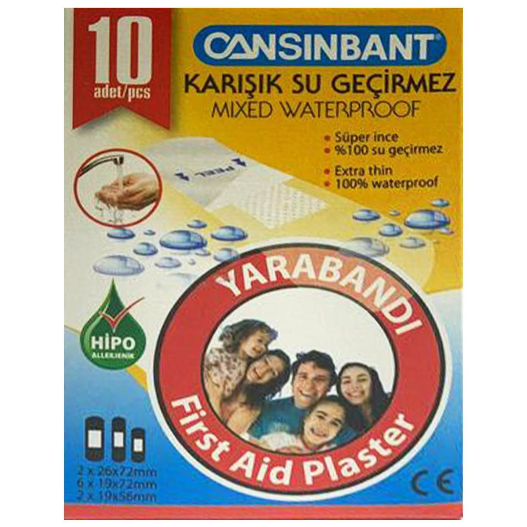 Cansınbant Su Geçirmez Yara Bandı Karışık 10 Adet
