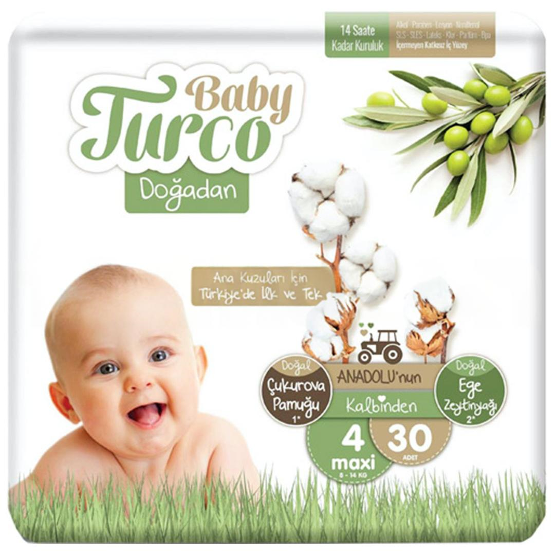 Baby Turco Doğadan 4 Numara Maxi 30 Adet 8-14 kg