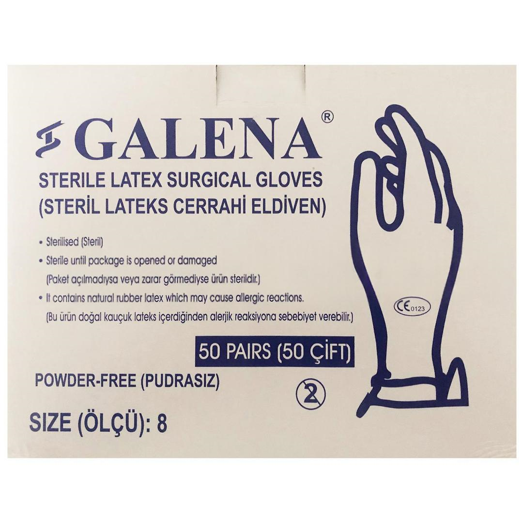 Galena Lateks Pudrasız Steril Cerrahi Eldiven 50 Çift No: 8