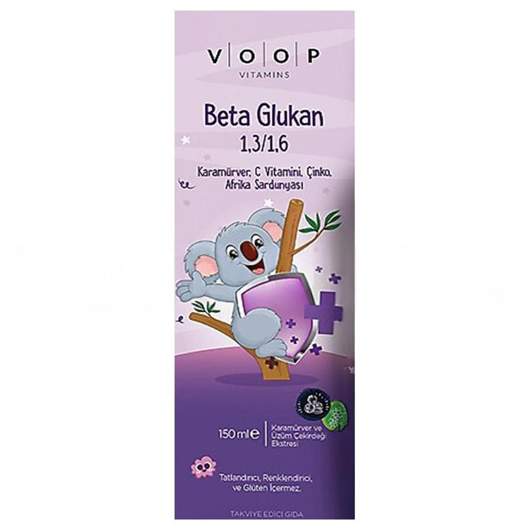 Voop Beta Glukan Kara Mürver C Vitamini Çinko ve Afrika Sardunyası İçeren Şurup 150 ml