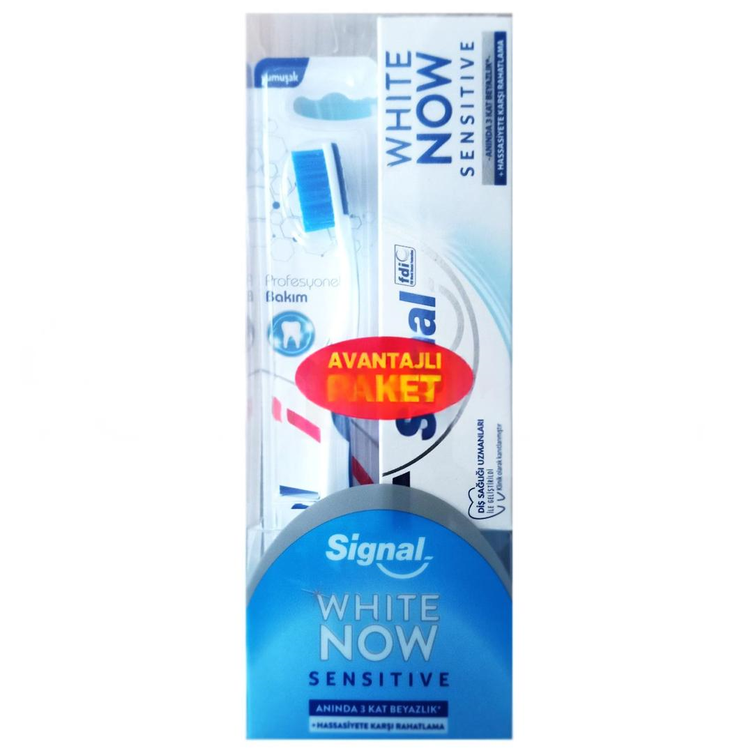 Signal White Now Sensitive Diş Macunu 75 ml + Signal Diş Fırçası Yumuşak
