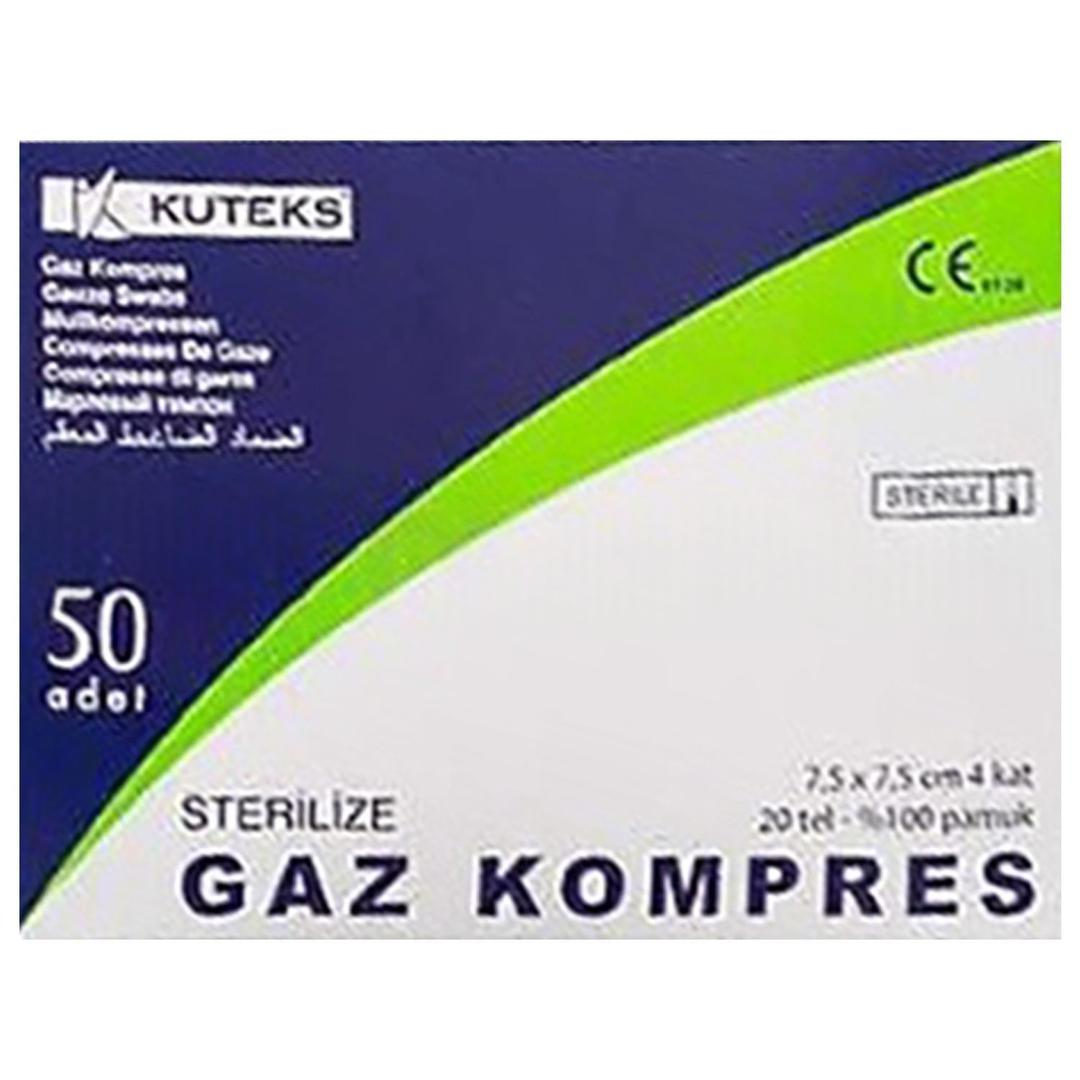 Kuteks Steril Gaz Kompres Eko 7.5 x 7.5 cm (2x25) 50'li
