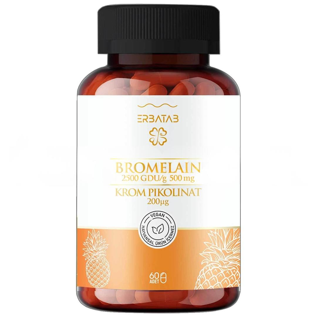 Erbatab Bromelain Krompikolinat 60 Kapsül