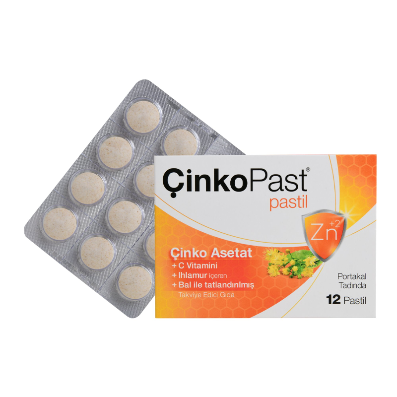 ÇinkoPast C Vitamini Ihlamur Bal İçeren Takviye Edici Gıda 12 Pastil